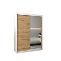 SCHWEBETÜRENSCHRANK 200/150/62 2-türig - Silberfarben/Eiche Artisan, Holz/Kunststoff (150/200/62cm) - Abiks Möbel