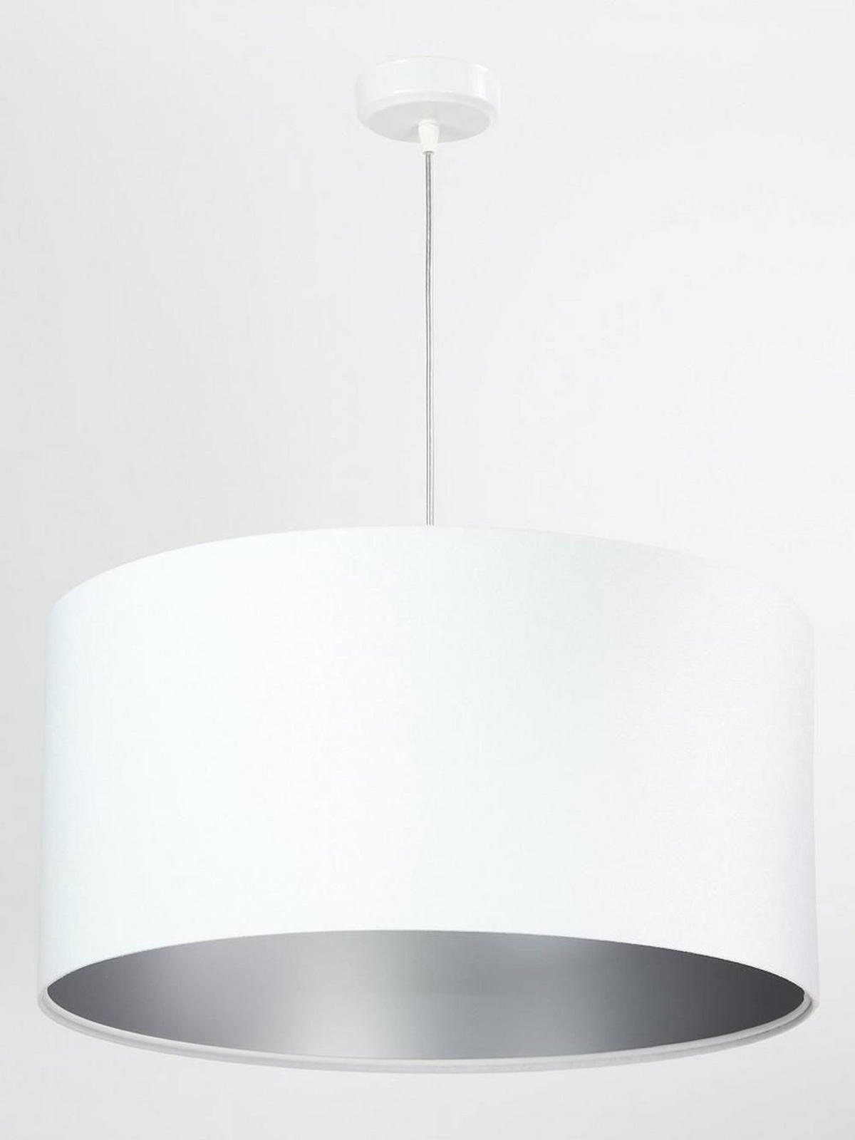 HÄNGELEUCHTE Silber 50/25 cm - Silberfarben/Weiß, Kunststoff (50/0.8/25cm) - ONZENO