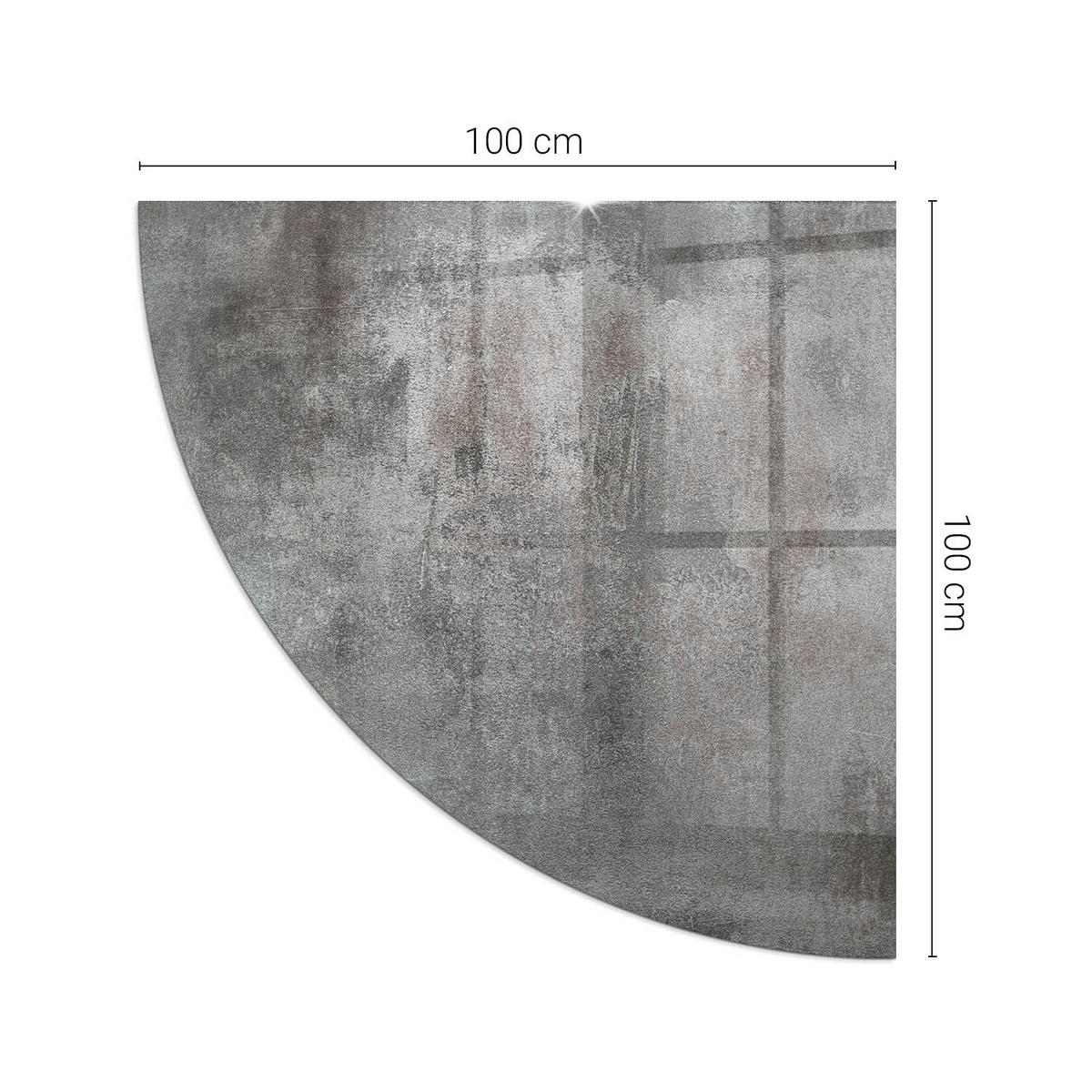 GLASPLATTE für Kamin 100x100 cm - Grau, Glas (100/100/0.4cm) - TULUP