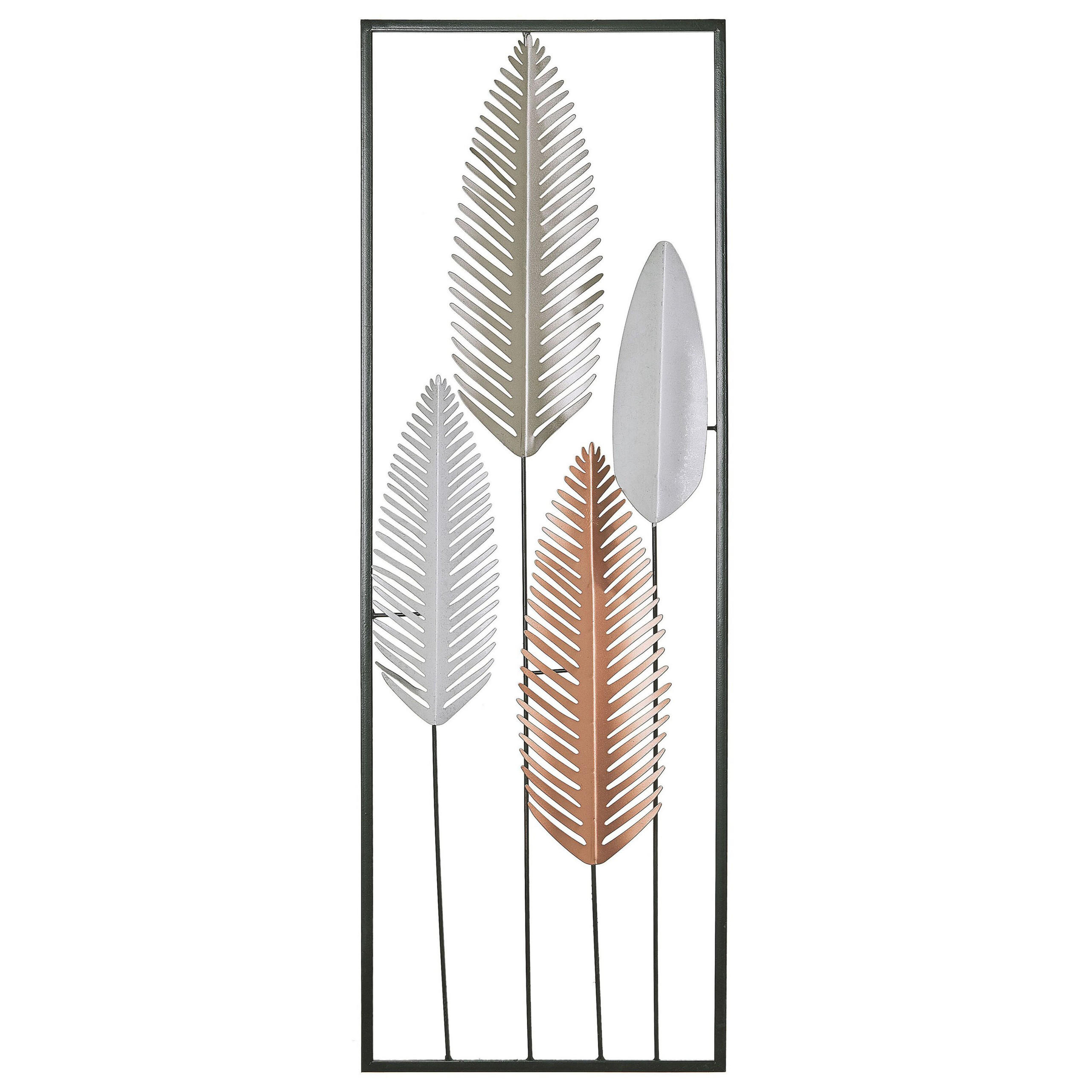 WANDDEKORATION Metall gold/silber Niobium - Silberfarben, Metall (31/90/4cm) - Beliani