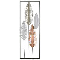 WANDDEKORATION Metall gold/silber Niobium - Silberfarben, Metall (31/90/4cm) - Beliani