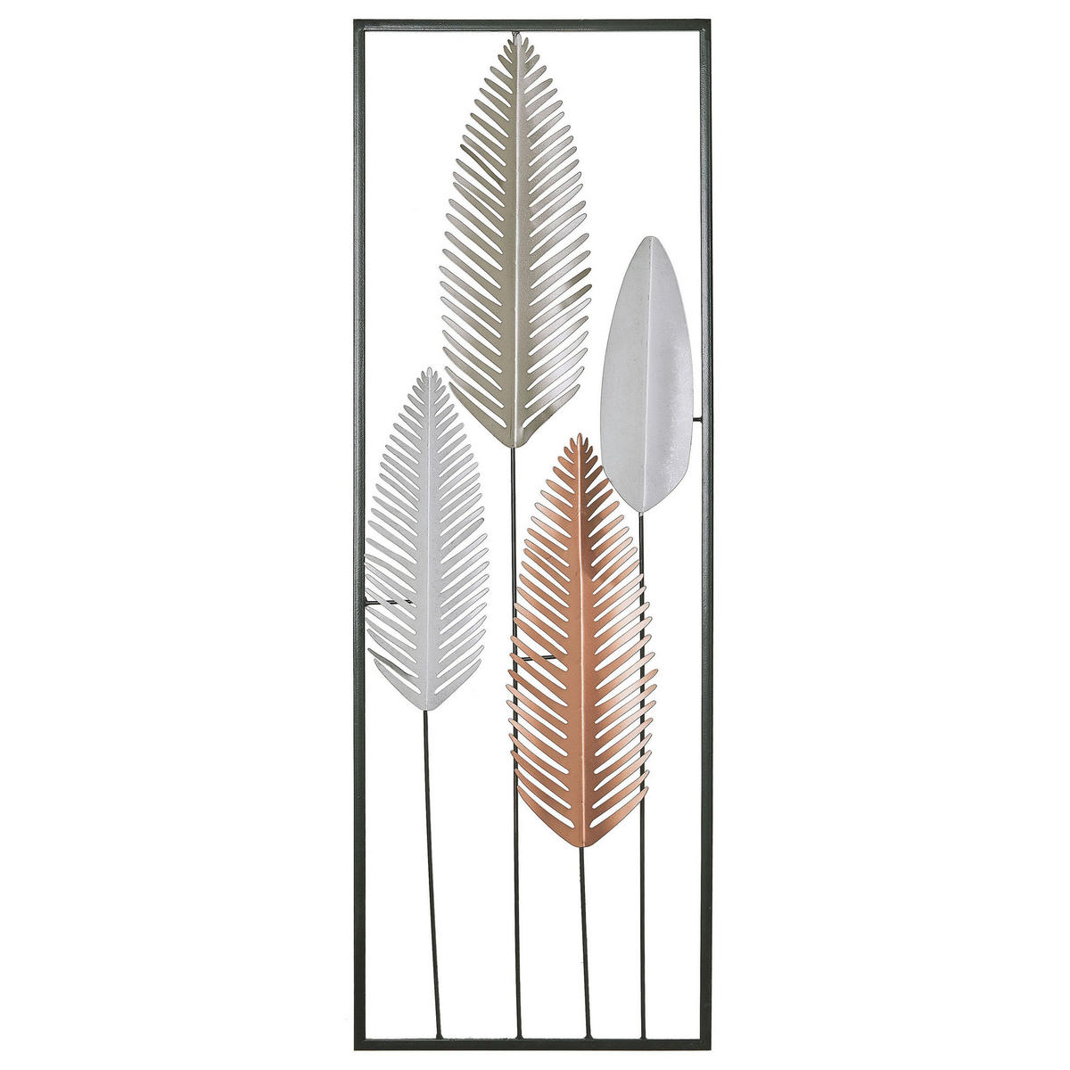 WANDDEKORATION Metall gold/silber Niobium - Silberfarben, Metall (31/90/4cm) - Beliani