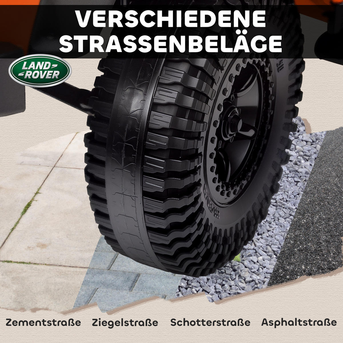 KINDER-ELEKTROAUTO 12V 7Ah Kinderauto mit 2,4 Ghz Fernbedienung Orange - Orange, Kunststoff (115/61/61cm) - AIYAPLAY