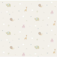TAPETE Tiere 53 cm x 10 m - Beige, Papier (53/0.1cm) - Sanders & Sanders