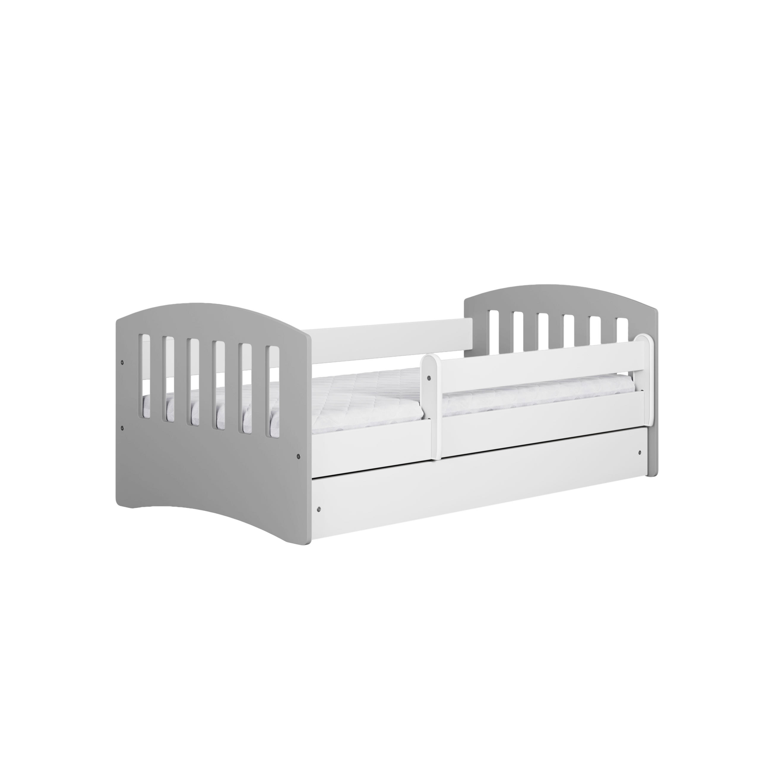 KINDERBETT CLASSIC mit Schublade ohne Matratze 90/65/144 - Grau, Holzwerkstoff (80/140cm) - RAUMHIRSCH FURNITURE