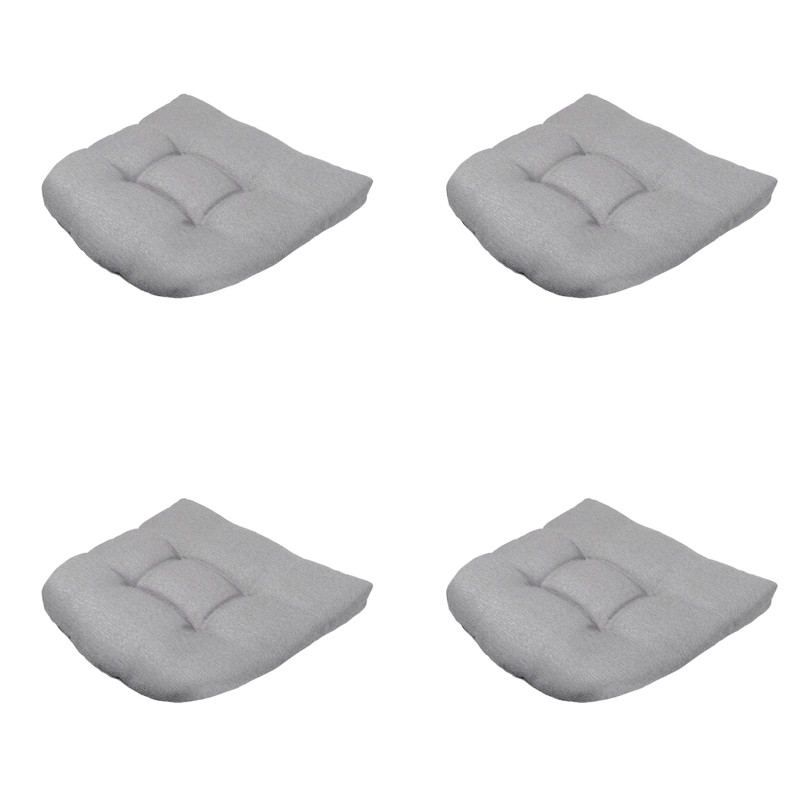 SITZKISSEN Napels - Grau - 46/46/6 cm - 4er-Set - Grau, Textil (46/6/46cm) - Madison