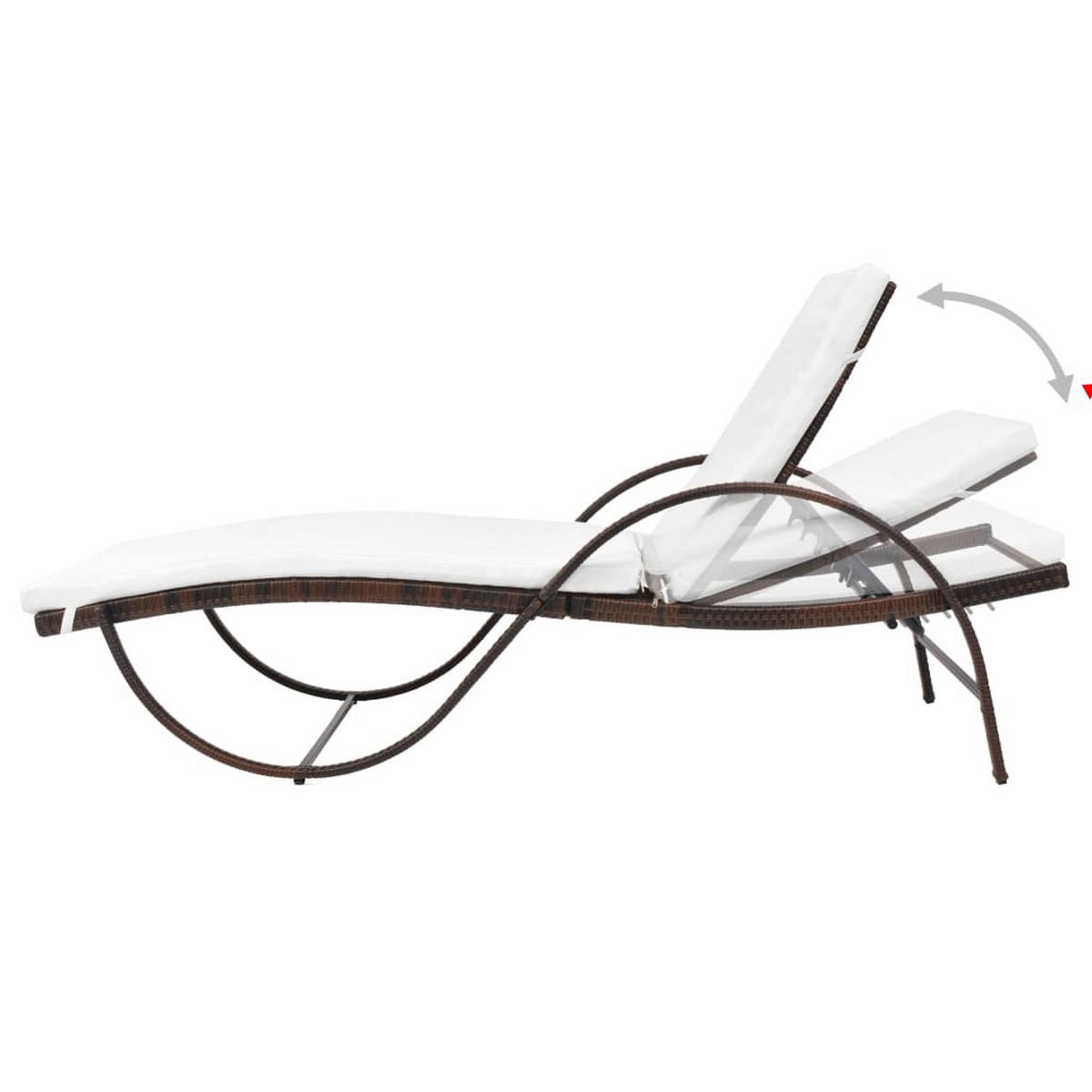 SONNENLIEGEN 2 Stk. mit Tisch Poly Rattan Braun - Braun, Kunststoff (64/56/193cm) - furnicato
