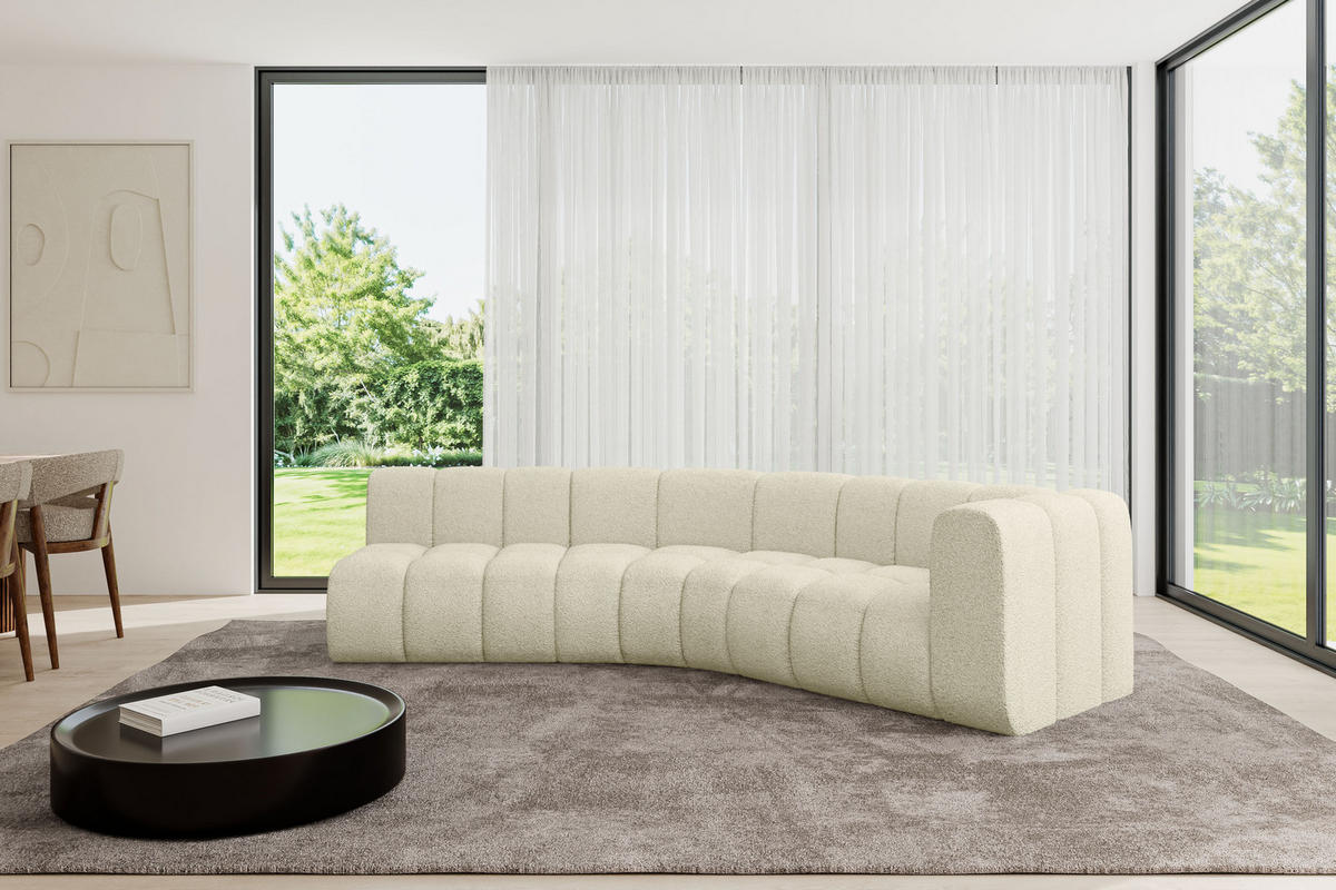ECKSOFA modulares Sofa Karex-L1 - 308x194x70 cm Beige - Beige, Holzwerkstoff/Textil (308/194cm) - ALTDECOR