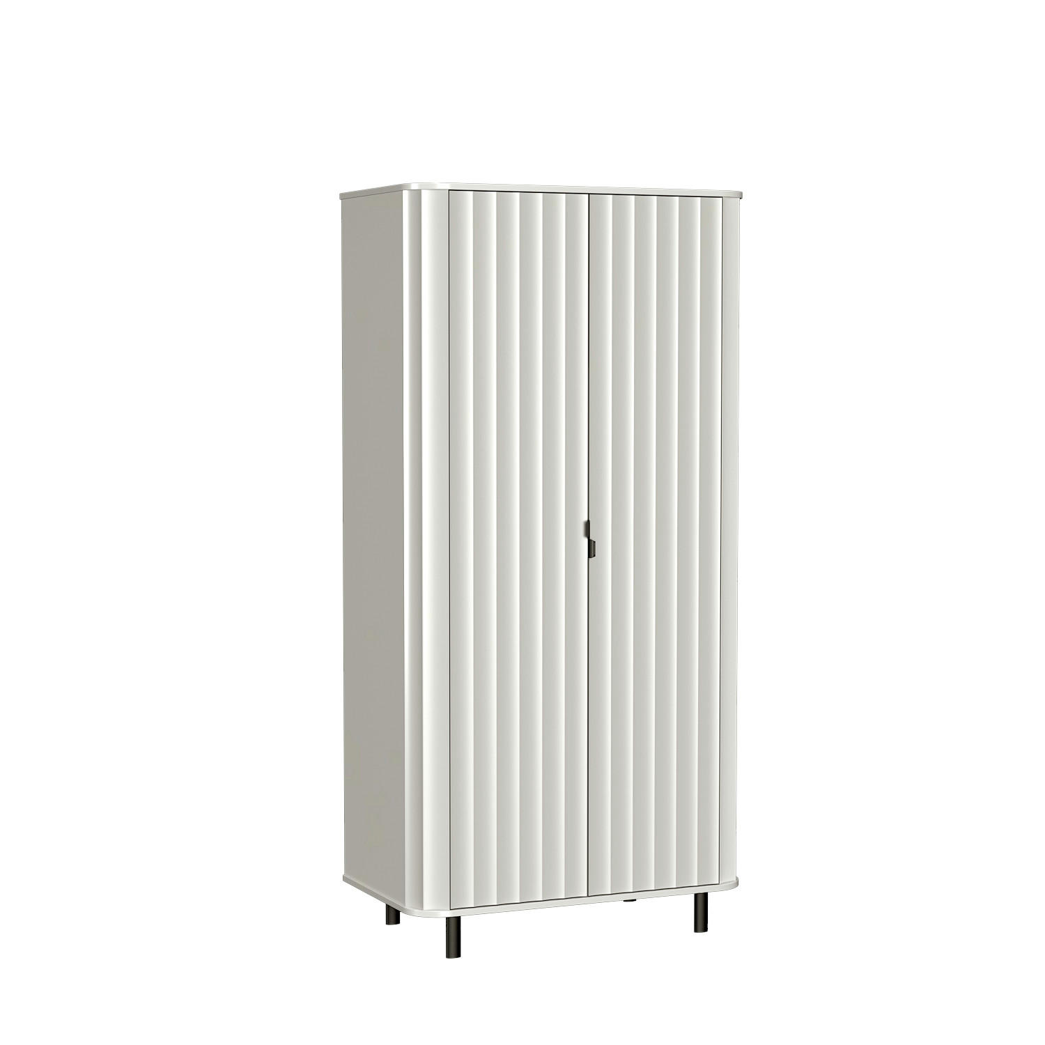 DREHTÜRENSCHRANK MODERNO 98/200/54,5 cm 2-türig Weiß - Weiß, Holzwerkstoff (98/200/54.5cm) - MASSENO