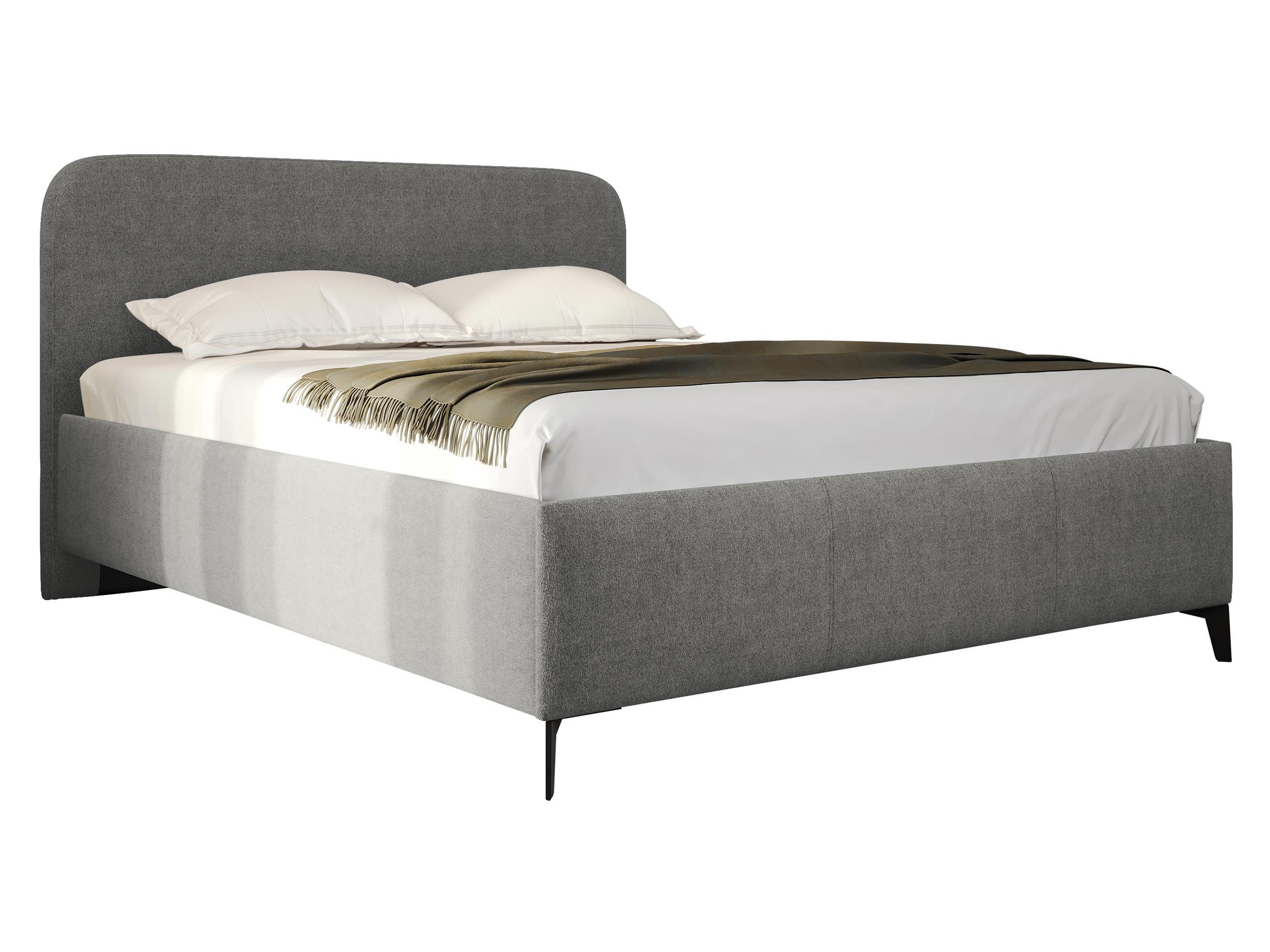 POLSTERBETT Holly - Schwarz/Grau, Holz/Textil (160/200cm) - MIRJAN24