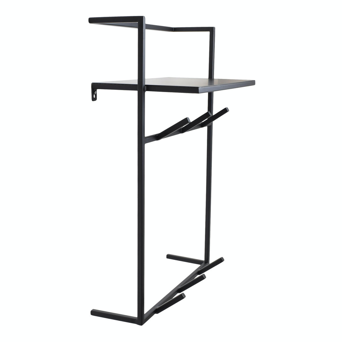 KLEIDERABLAGE Fenn Schwarz - Schwarz, Metall (51/80/30cm) - LOFT42