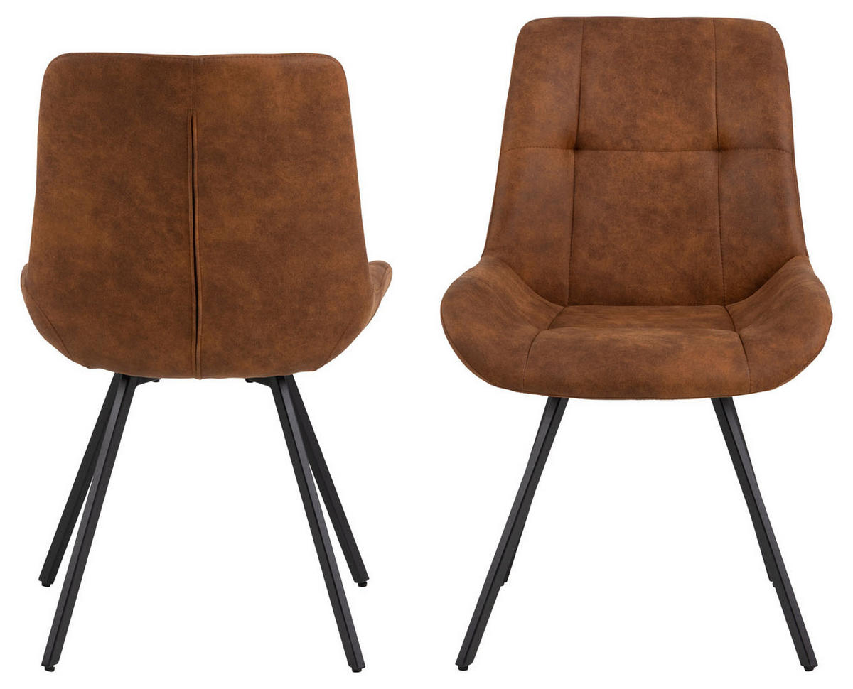 STUHL 2er-Set braun - Braun, Holzwerkstoff (54/88/59cm) - ebuy24