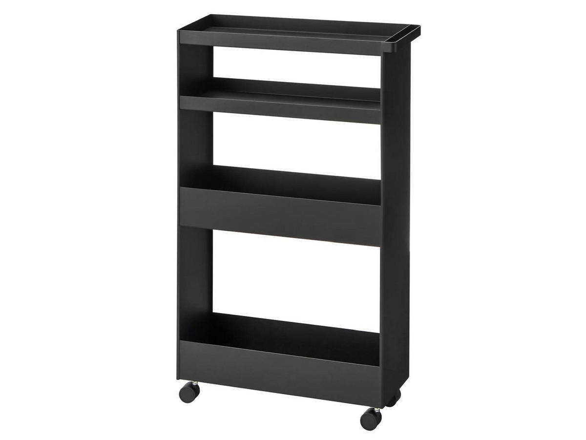 KÜCHENWAGEN Tower schwarz 48/80/12 cm - Schwarz, Metall (48/80.5/12cm) - Yamazaki