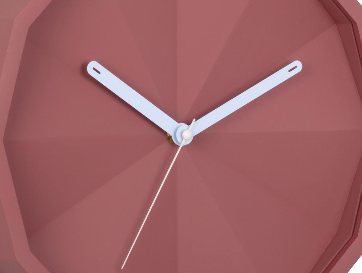 WANDUHR Firenze - Rot - Rot, Kunststoff (30.6/30.6/4.5cm) - Karlsson