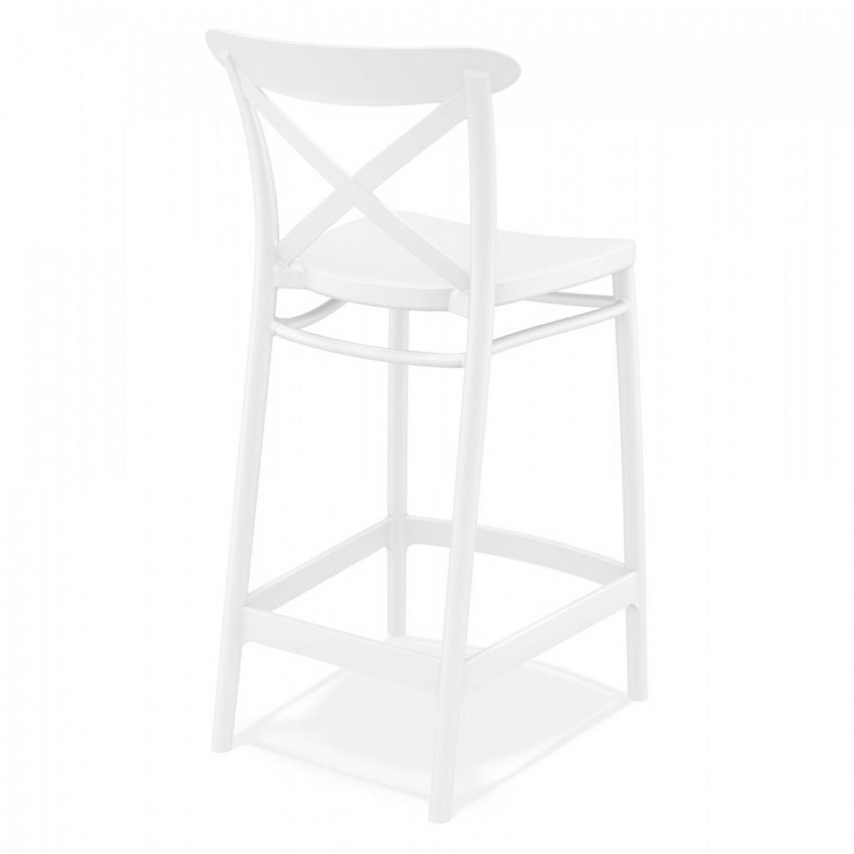 BARHOCKER Weiß 45x96x50cm - Weiß, Kunststoff (45/96/50cm) - AlterEgo