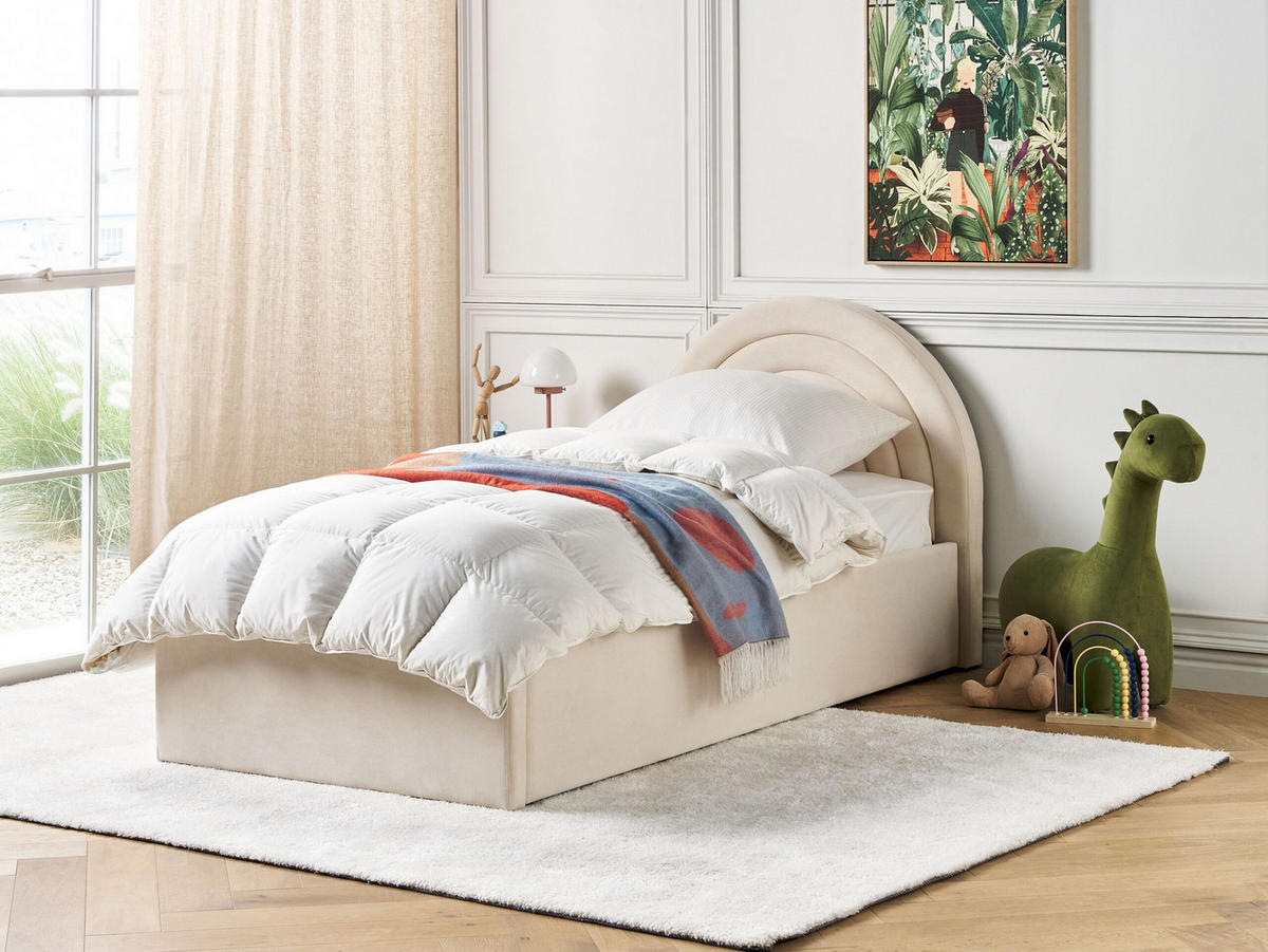 POLSTERBETT 90/200cm Beige Anet - Beige, Textil (90/200cm) - Beliani