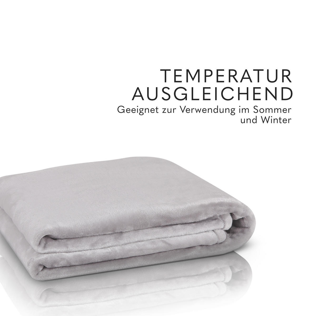 KUSCHELDECKE mit Cashmere Touch 150x200 cm Silber - Silberfarben, Textil (150/200cm)