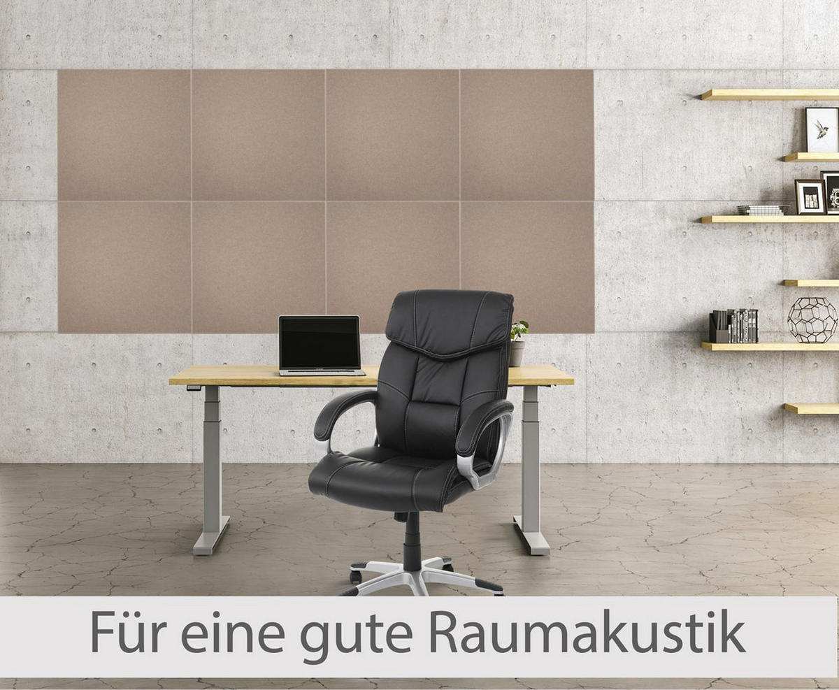 AKUSTIKWANDPANEEL Braun Komplett-Set - Braun, Textil (50/50/1cm) - MCW