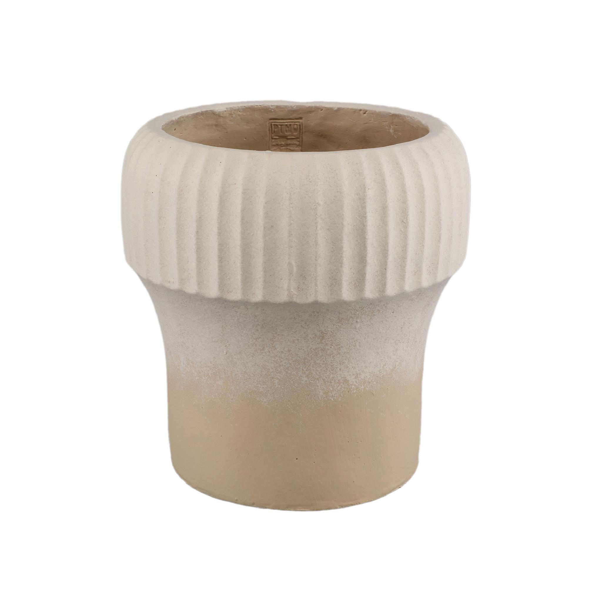 TOPF Emilee Beige 29/29/30cm - Beige, Stein (30cm) - PTMD Collection