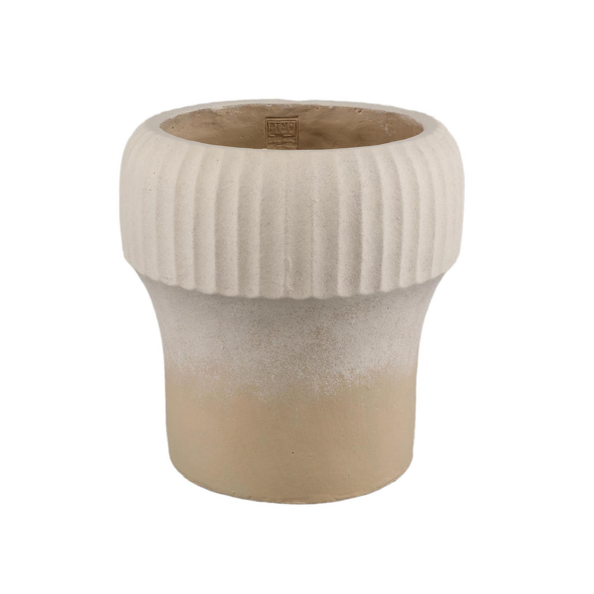 TOPF Emilee Beige 29/29/30cm - Beige, Stein (30cm) - PTMD Collection