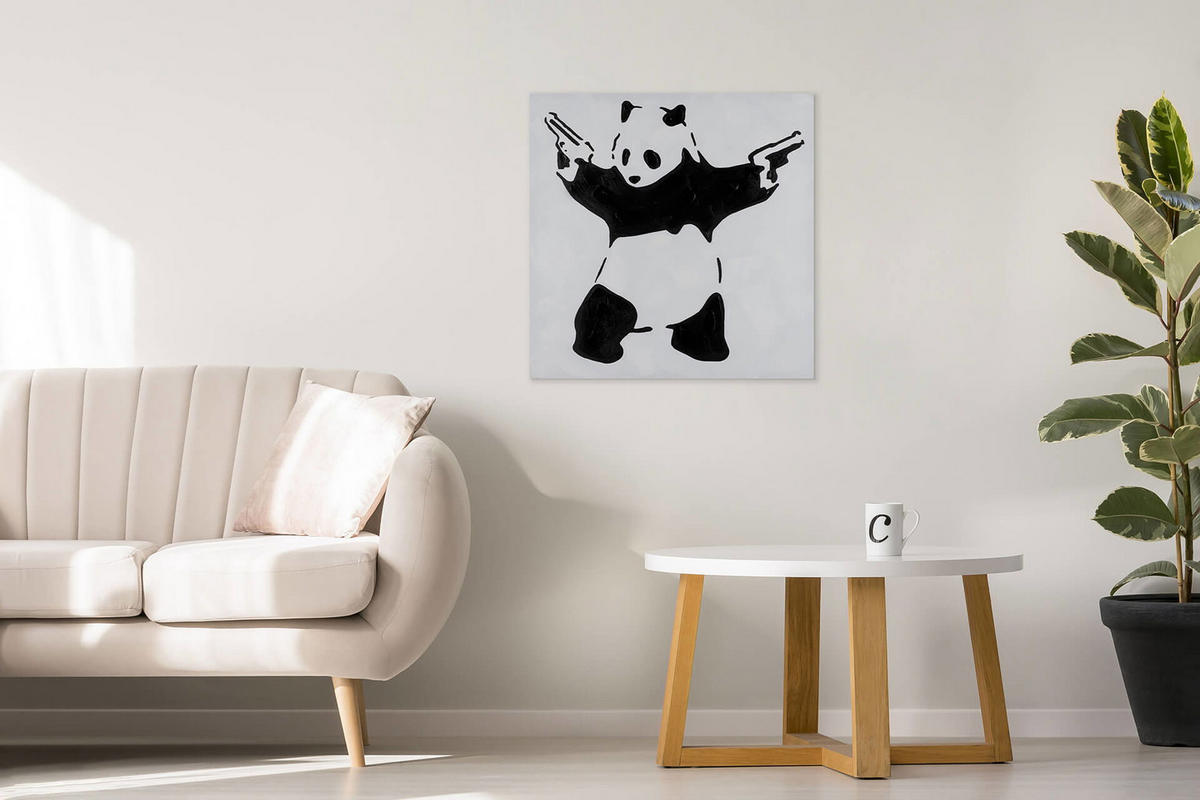 ACRYLBILD HANDGEMALT 80/80 cm - Schwarz, Holz/Textil (80/80cm) - KUNSTLOFT