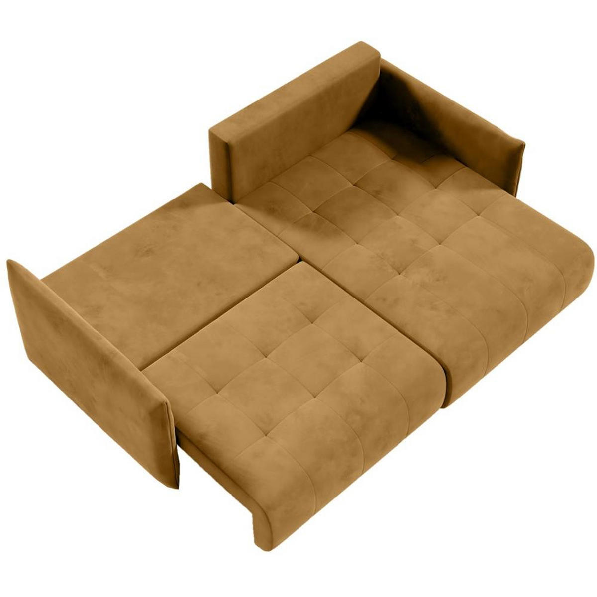 ECKSCHLAFSOFA Henry Mini gelb rechts - Gelb/Schwarz, Kunststoff/Textil (221/153cm) - Beautysofa