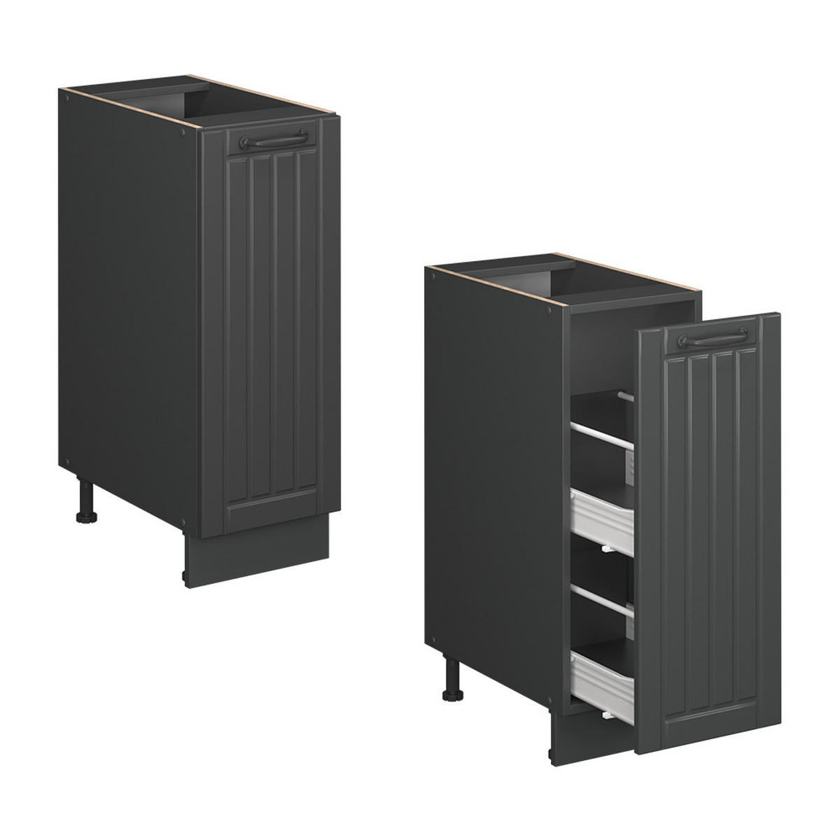 LÉKÁRNIČKOVÁ SKŘÍŇKA Fame-Line Tmavě šedá - tmavě šedá/antracitová, kompozitní dřevo (30/82/60cm) - Vicco