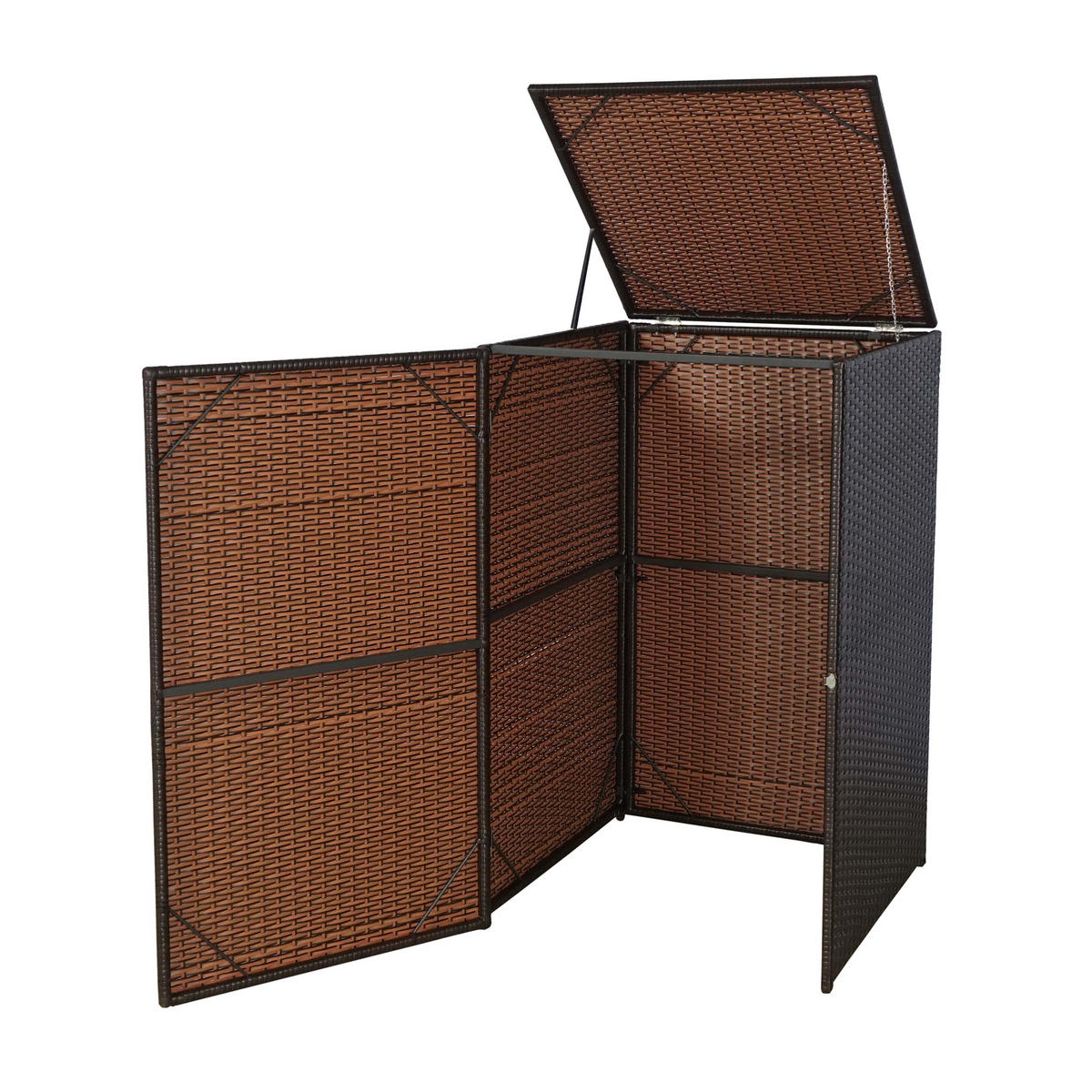 MÜLLTONNENVERKLEIDUNG 120L Braun - Braun, Kunststoff (65/110/66cm) - MCW
