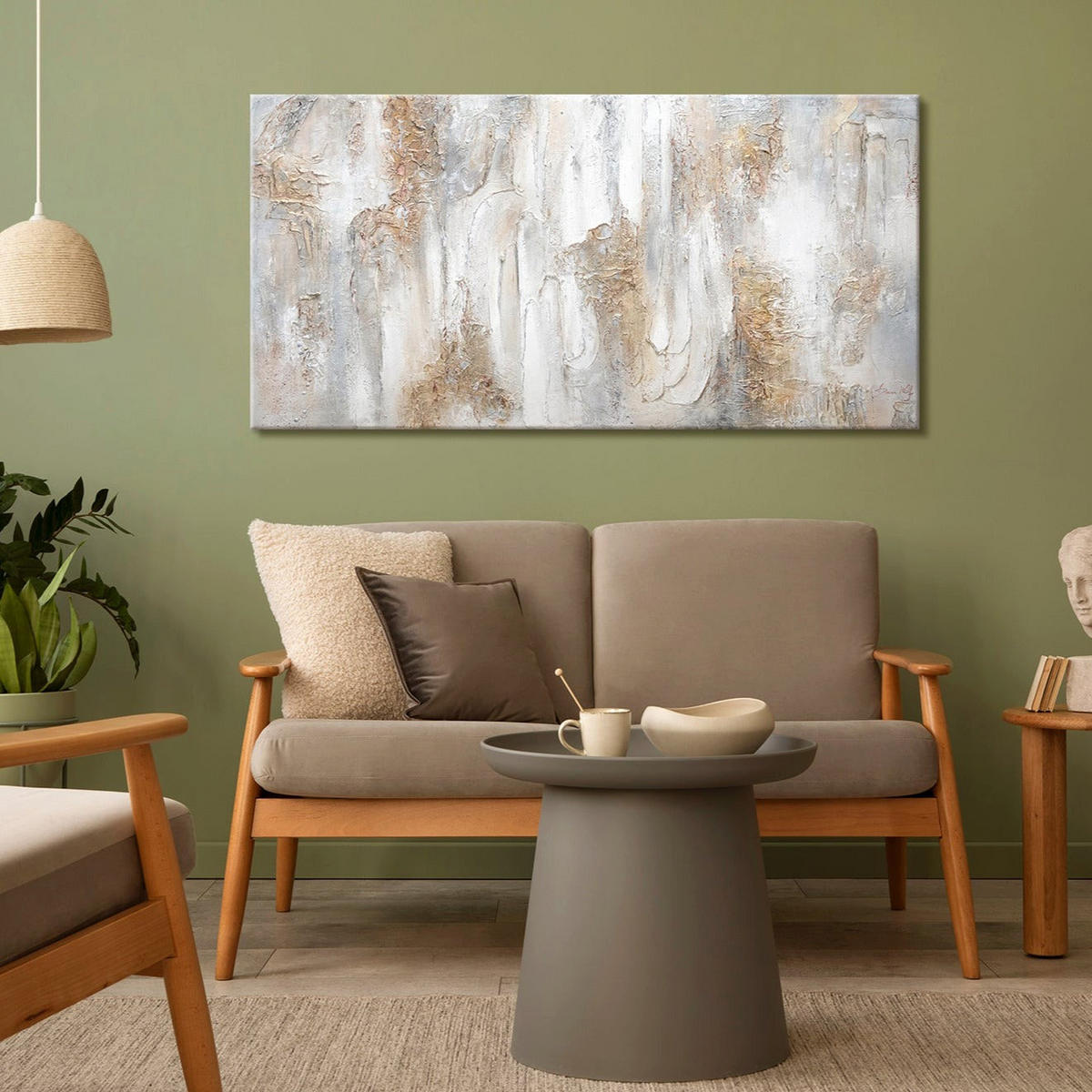 GEMÄLDE Philosophie auf Keilrahmen 100x50 cm - Kupferfarben, Holz (100/50cm) - YS-art gallery