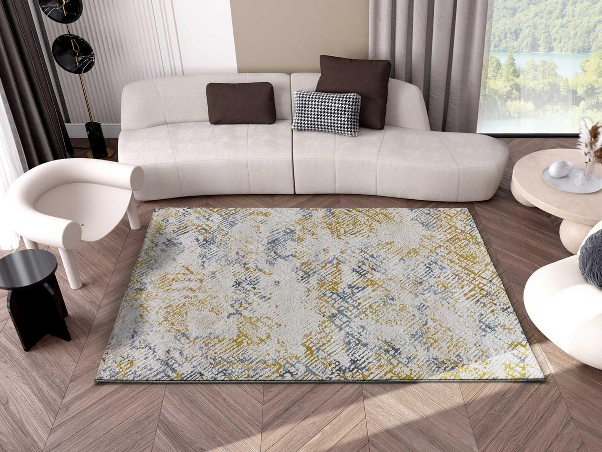 VINTAGE-TEPPICHE Beige Kilis 154/230 cm - Pastellblau/Beige, Naturmaterialien/Textil (154/230cm) - Atticgo