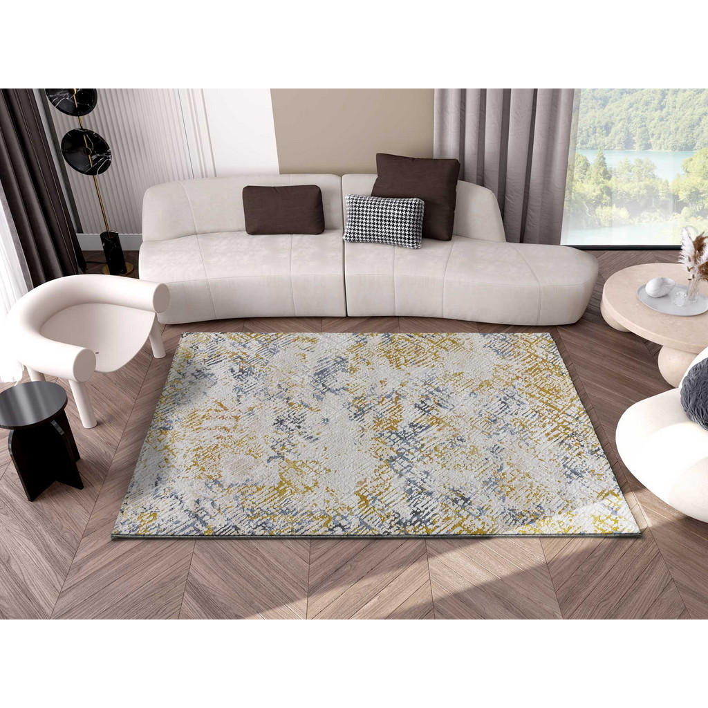 Thumbnail - Atticgo Vintage-Teppiche, Beige, Pastellblau, Honig, Textil, Vintage, Rechteckig, 115x170 cm, Oeko-Tex® Standard 100, in...