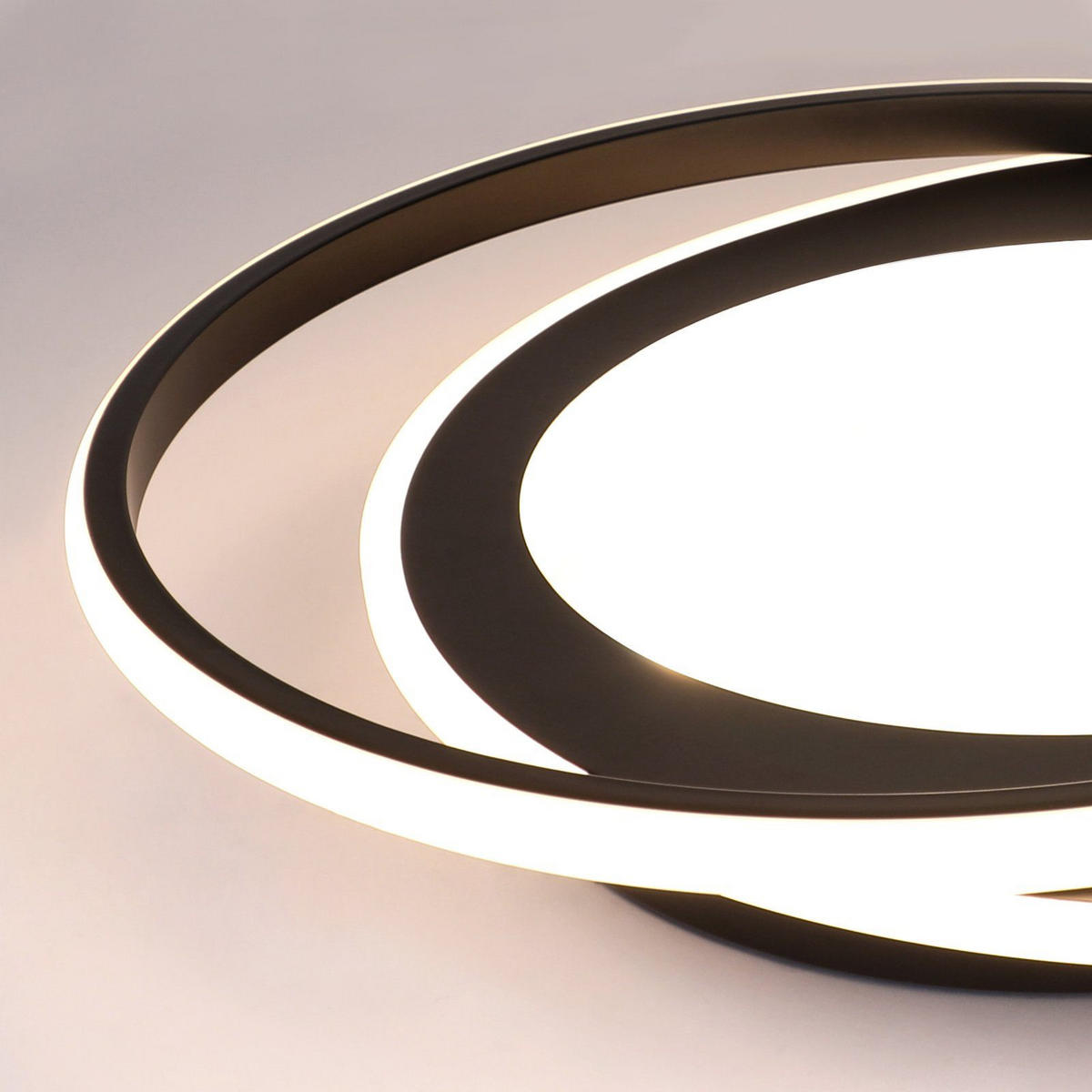 LED-DECKENLEUCHTE Sonnensystem 48.5/47.5/7 cm - Schwarz, Kunststoff (48.5/47.5/7cm) - Nettlife