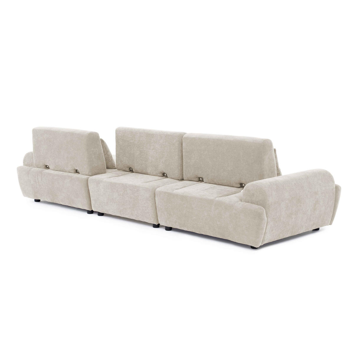SOFA 3-Sitzer, Ekru - Weiß, Textil (303/82/109cm) - Oviala