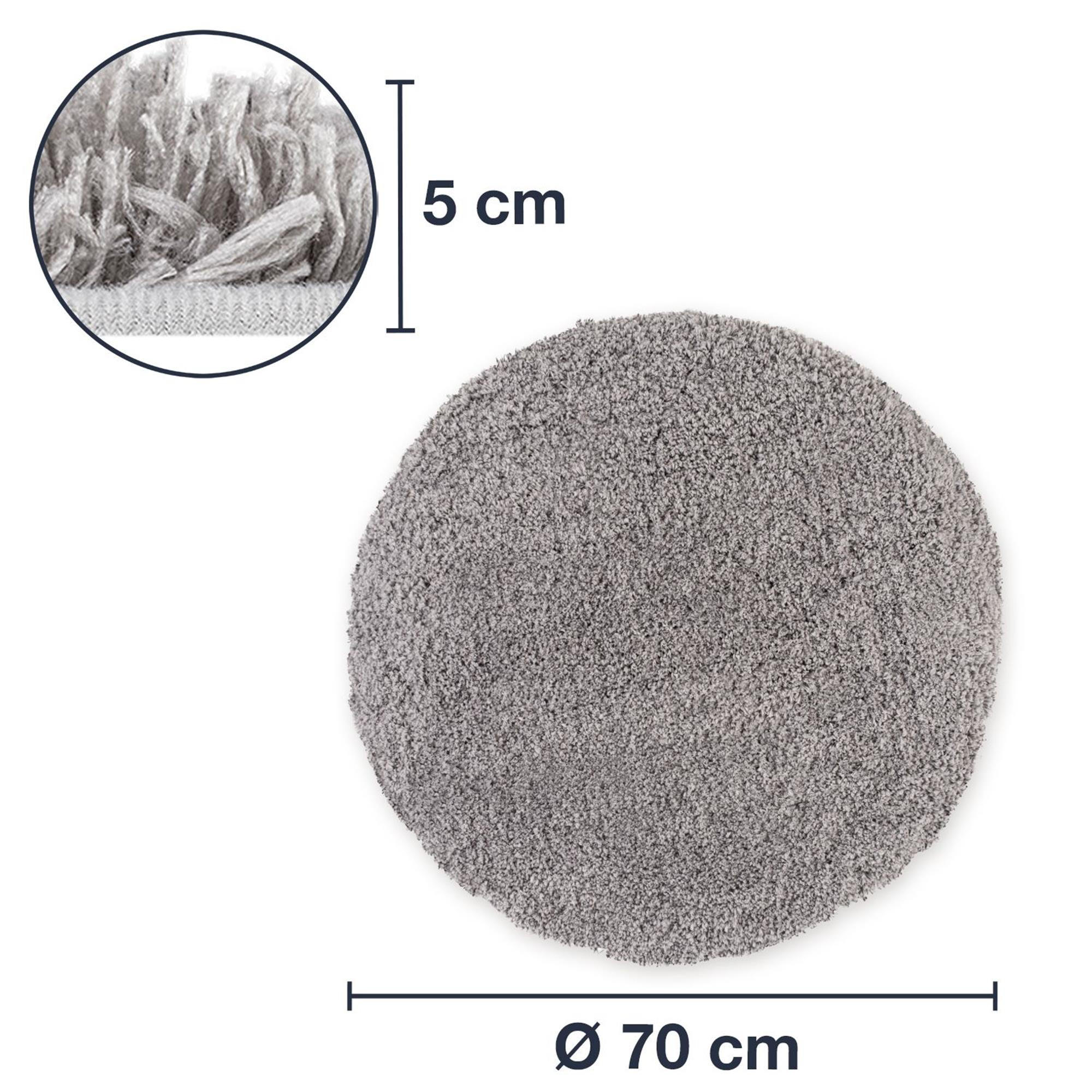 BADEZIMMERTEPPICH VIENNA - Grau, Textil (70/70cm) - WohnDirect