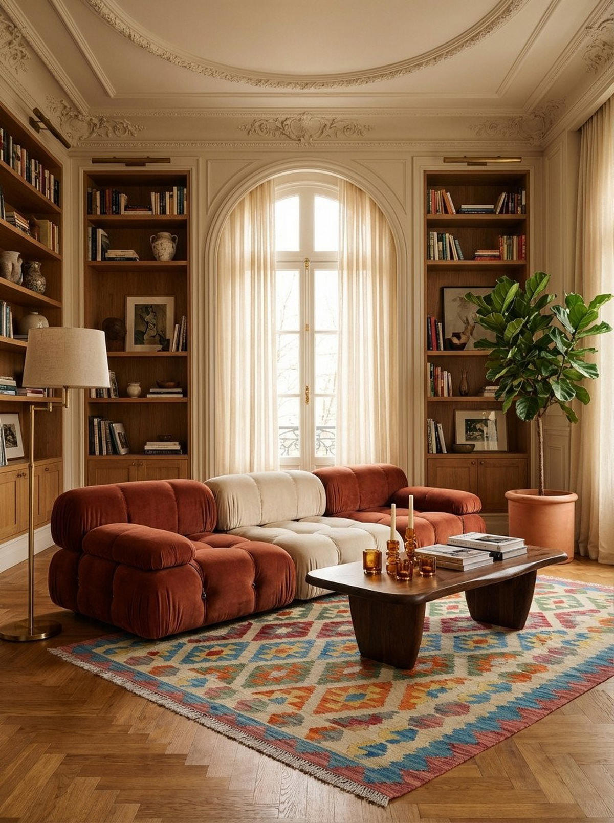 HANDWEBTEPPICH Kelim Gashgai Beige 179/126 cm - Beige, Textil (126/179cm) - Looma