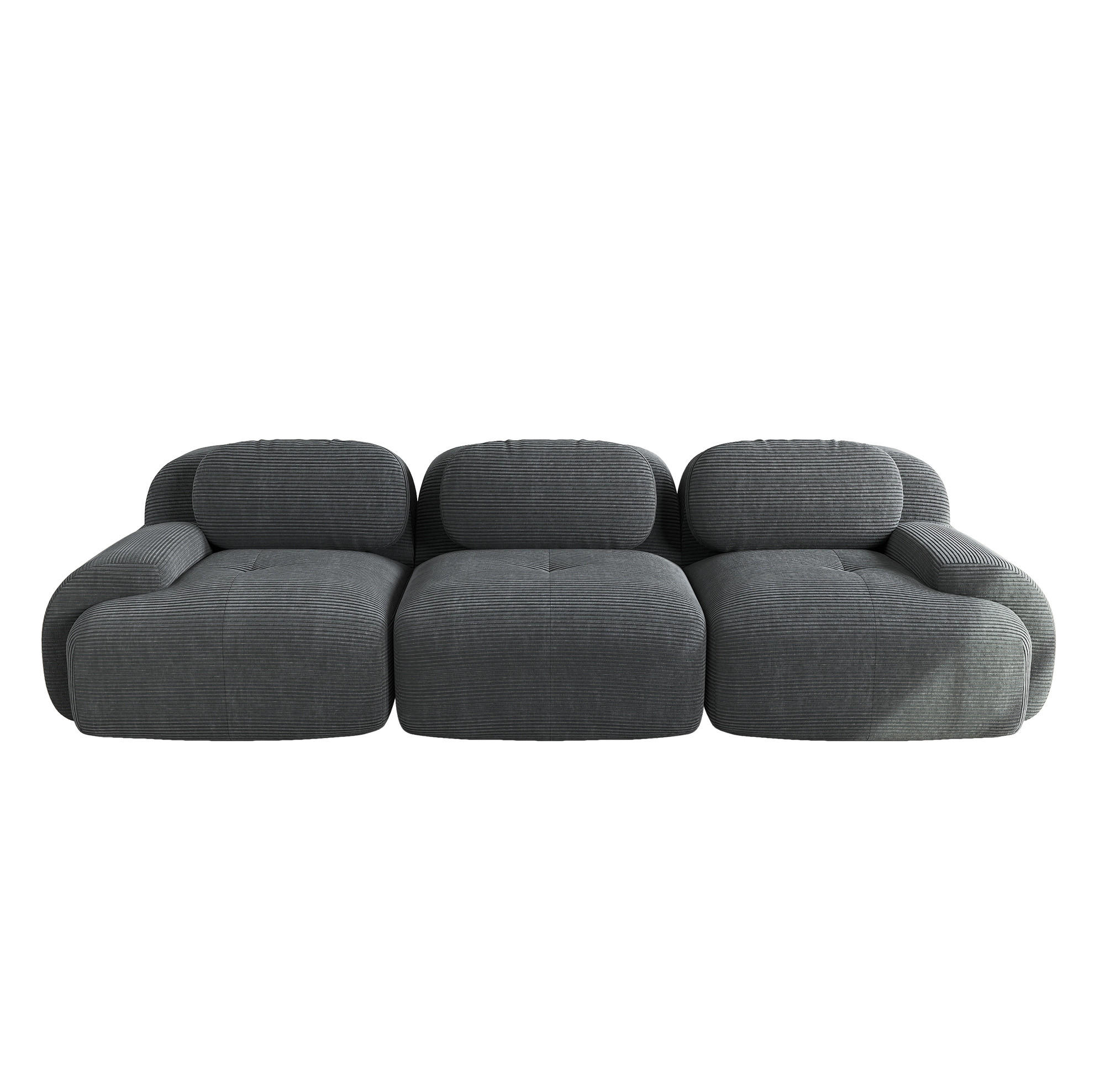 Flora Grace Sofa Grau 103x70x298 cm