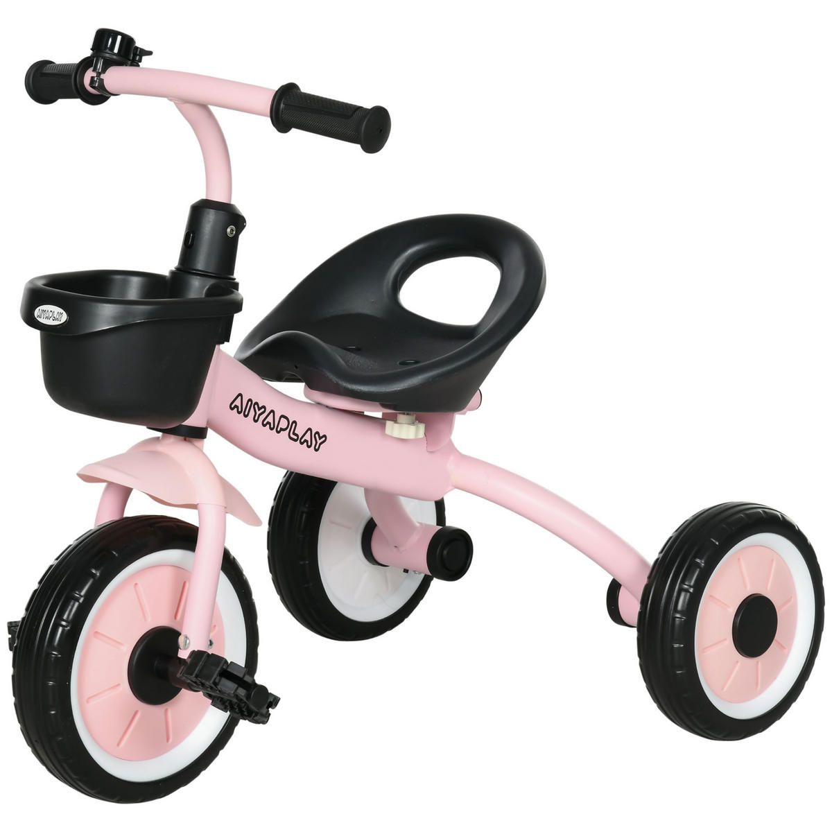 DREIRAD DE-18546 mit Klingel & Korb Rosa - Pink, Metall (70.5/53/58cm) - ComfortXL
