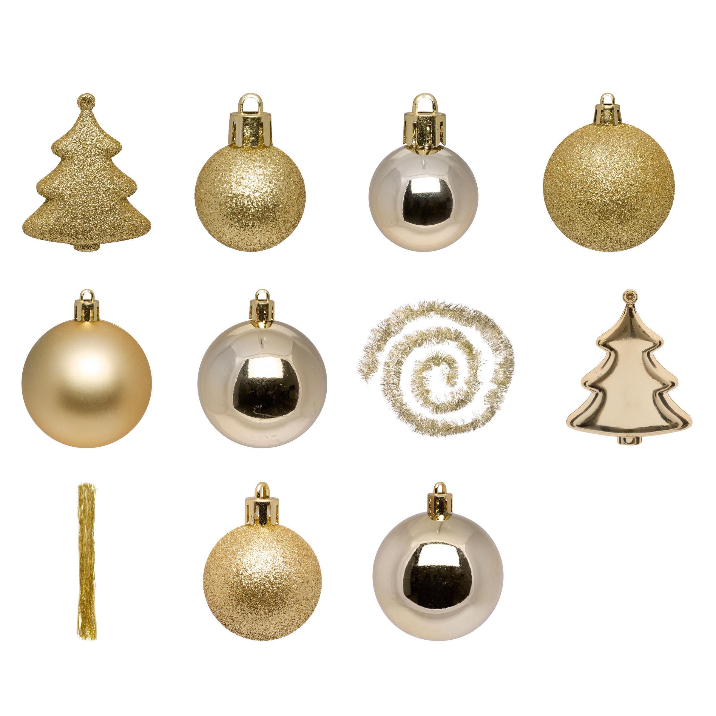 CHRISTBAUMSCHMUCK-SET 44-teilig - Goldfarben, Kunststoff (12.5/21.5/24cm) - Atmosphera Createur d´interieur