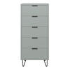 KOMMODE Erna 51x45x123 Pinie Green matt Lack - Grün, Holzwerkstoff (51/123/45cm) - 58aufmkessel