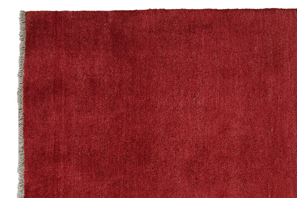 GABBEH-TEPPICH handgeknüpft Rot 198/153 cm Schurwolle - Rot, Textil (153/198cm) - Looma