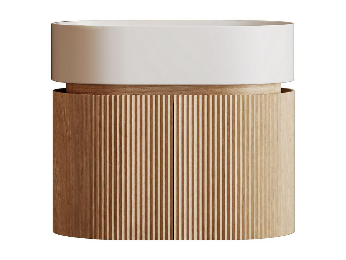 EINZELWASCHTISCH - 60 cmcm x 37 cmcm - Holz, Platte - Naturfarben Hell - PROTEA - Naturfarben, Holz (60/51/37cm) - Vente-Unique