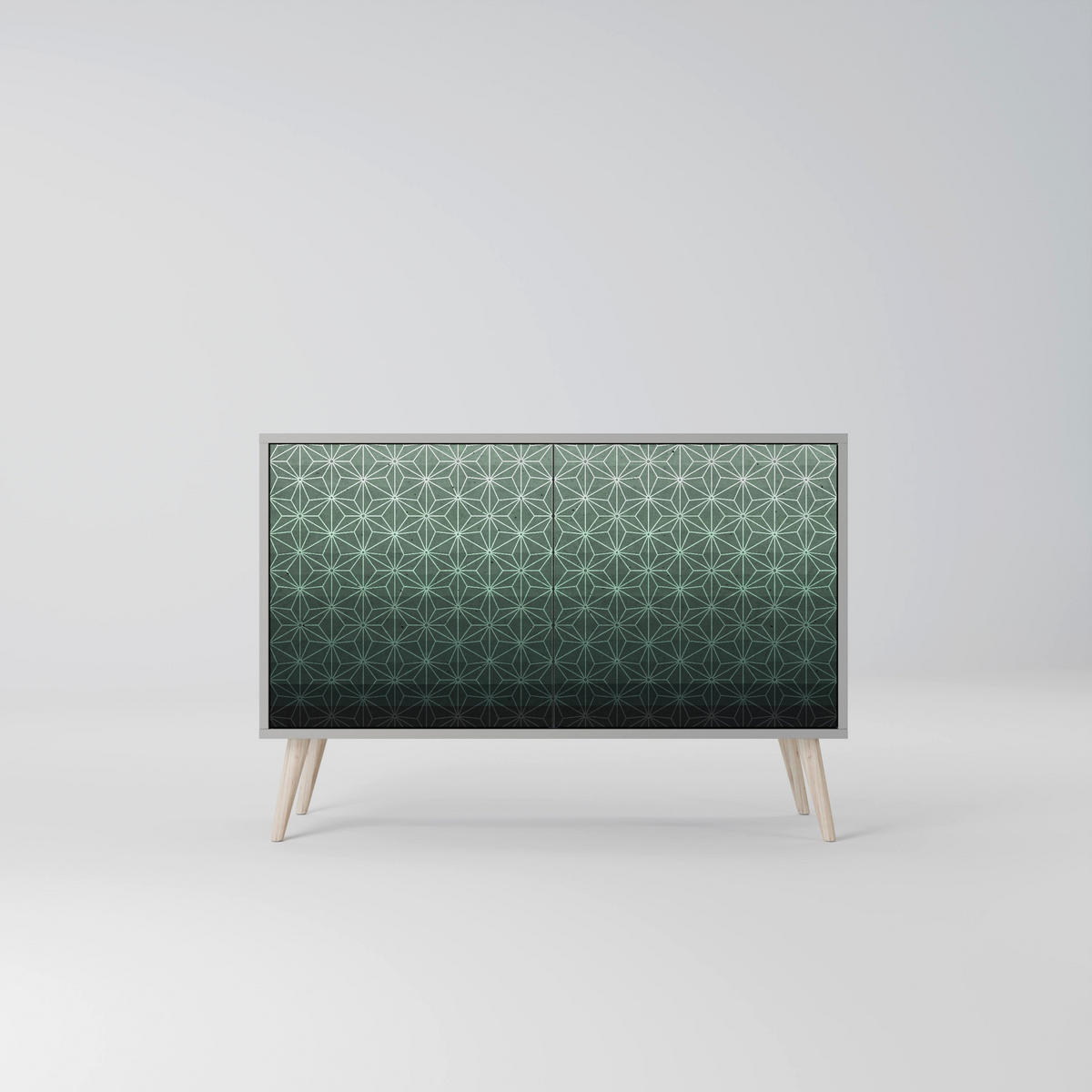 SIDEBOARD ORNAMENTAL GLIMMER, Eicheneffekt, 111x42x77,5 cm, 2 Türen - Eichefarben/Buchefarben, Holzwerkstoff/Buchenholz (111/77.5/42cm) - SpaceRebels