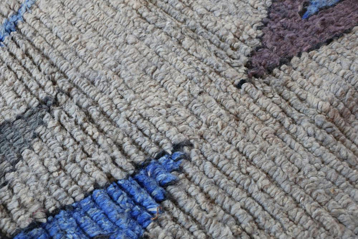 BERBERTEPPICH aus reiner Wolle 75x 506 cm - Blau, Naturmaterialien (75/506cm) - AFK Living