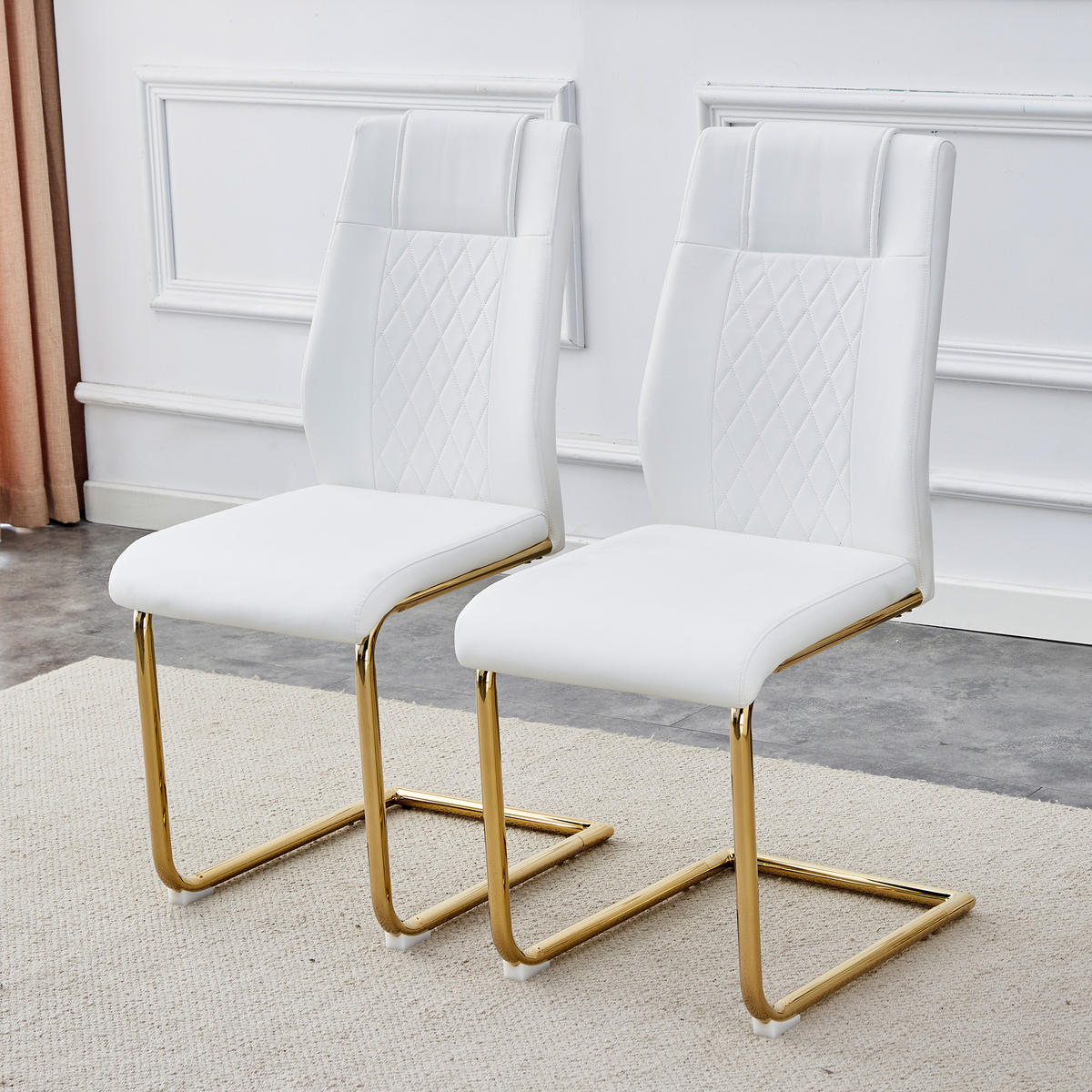 SCHWINGSTUHL DE-36497 4er-Set mit goldenen Metallbeinen Weiß - Goldfarben, Metall (48/97/41cm) - ComfortXL