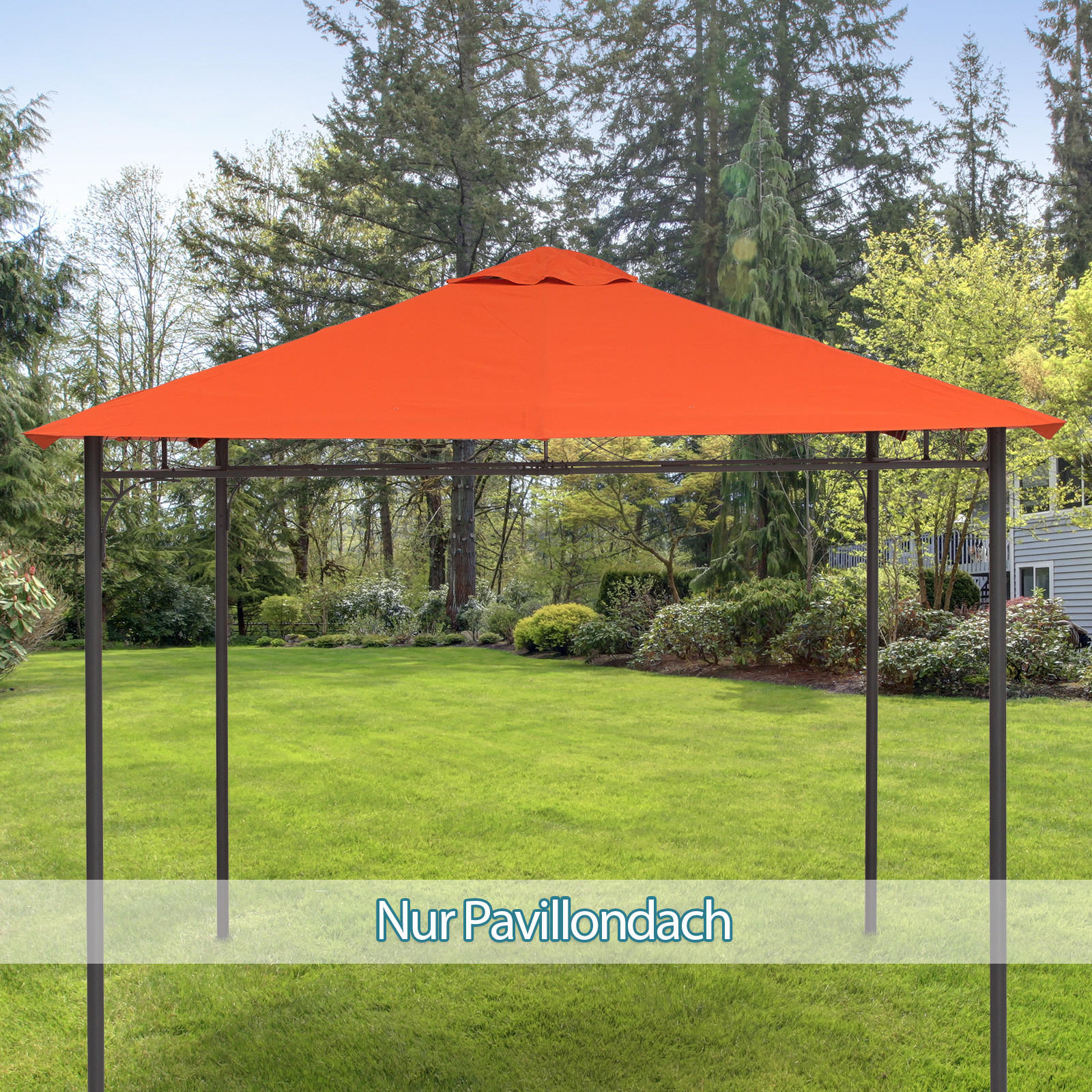 PAVILLONDACH, Sonnenschutz, Orange - Orange, Kunststoff (295/1/298cm) - Outsunny