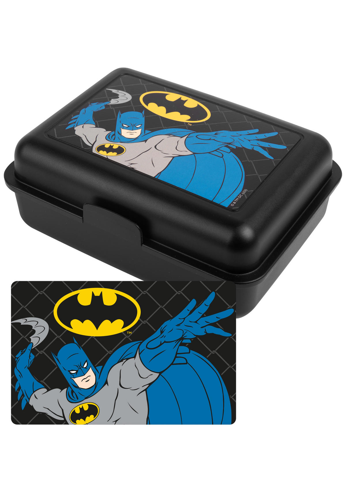 BROTDOSE DC Comics Batman Logo Schwarz 17,5 x 12,8 x 6,9 cm - Schwarz, Kunststoff (17.5/6.9/12.8cm) - DC Comics