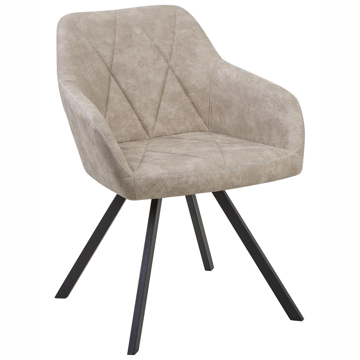 JÍDELNÍ ŽIDLE sada 2 ks čalounění Béžová Monee - béžová, kov/textil (48/78/50cm) - Beliani