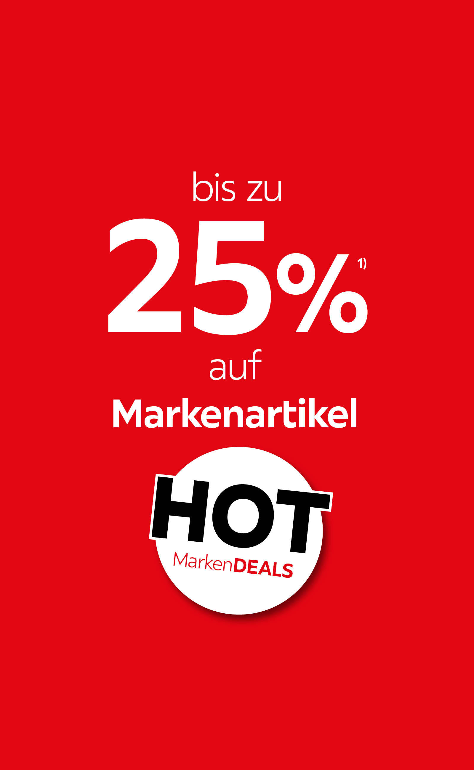 25% auf Markenartikel