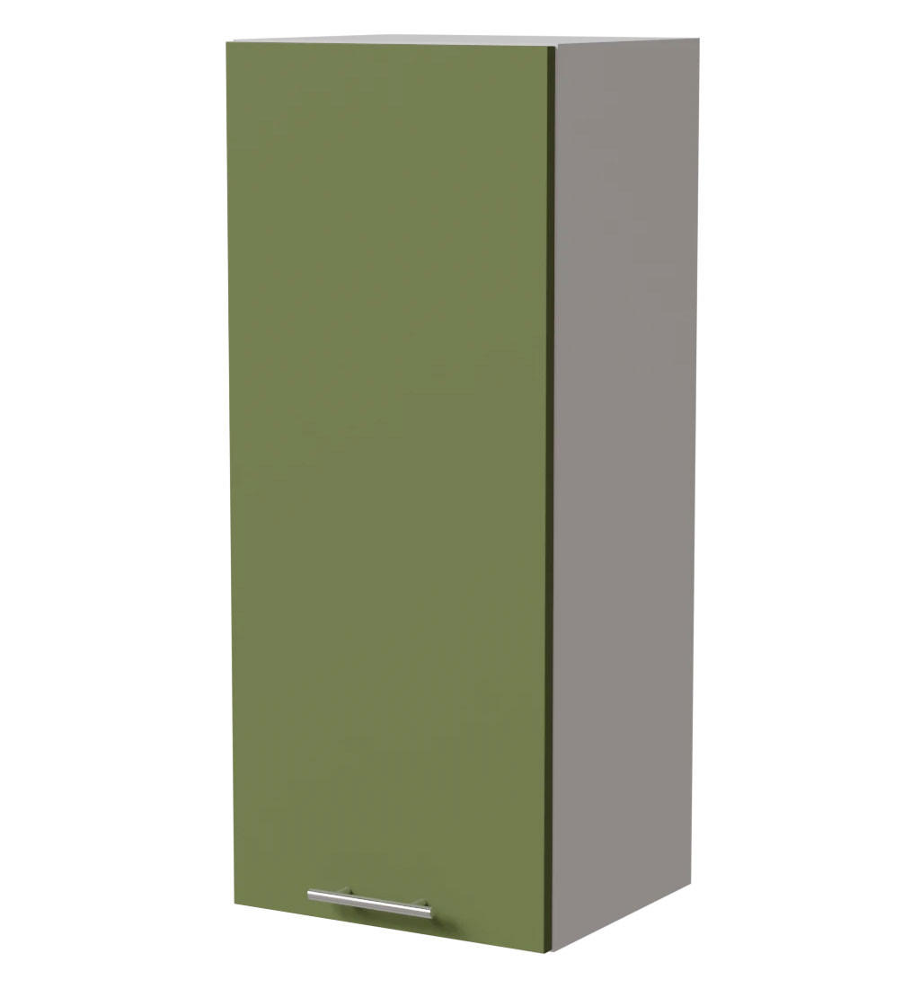 HÄNGESCHRANK Brerra W4/40 Weiß / RAL 6025 farngrün Matt 40 / 32,5 / 96cm - Weiß/Grün, Holz/Holzwerkstoff (40/96/32.5cm) - Feldmann-Wohnen