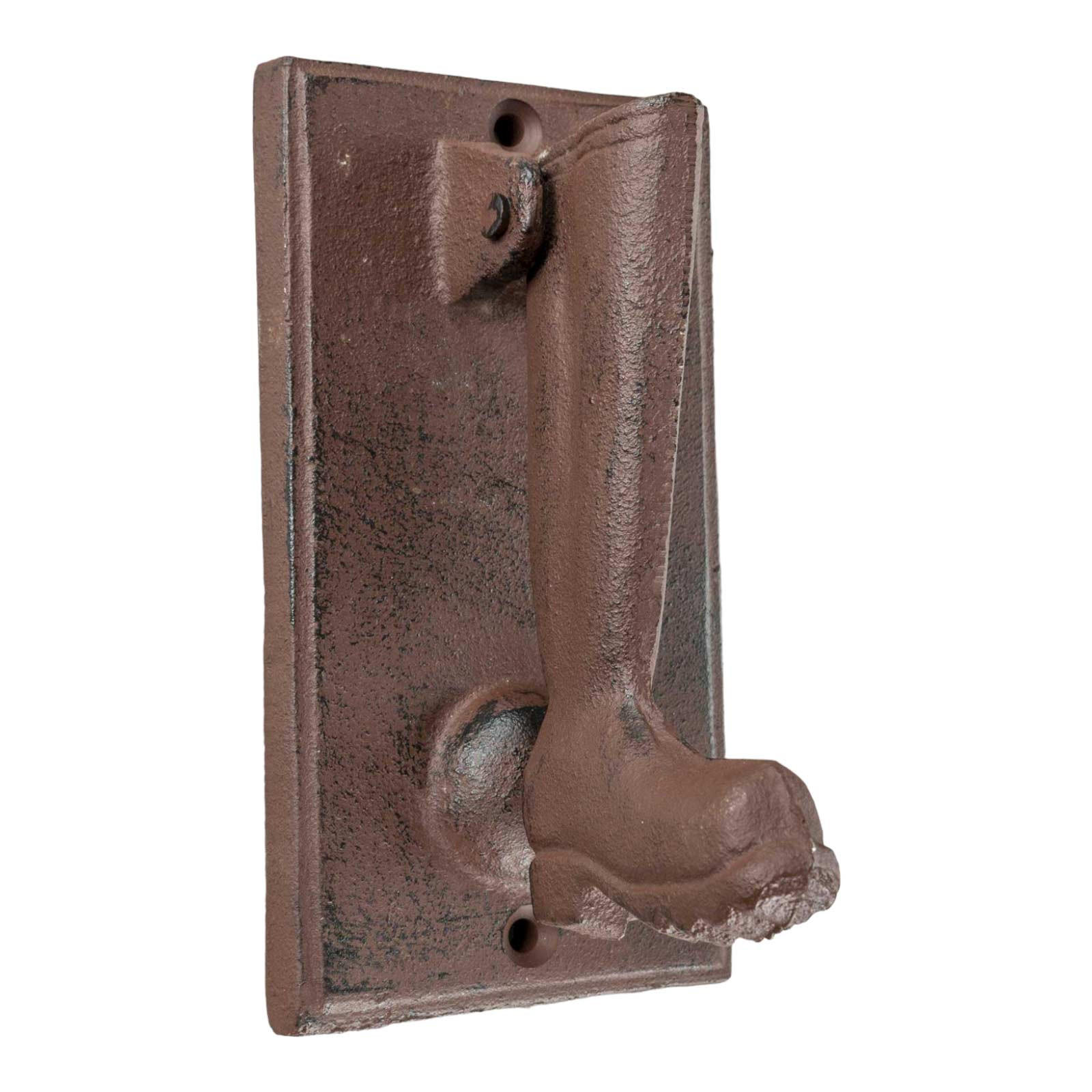 TÜRKLOPFER Gusseisen Stiefel - Braun, Metall (8/16/6cm) - Homescapes